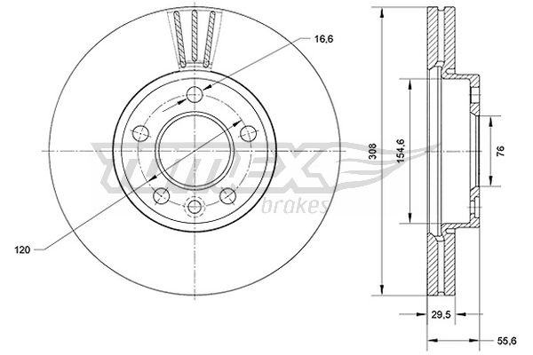 Brzdový kotúč TOMEX Brakes